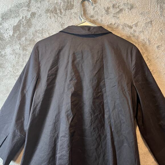 Eileen Fisher Women Black Ramie Blend Blazer Jacket Size Small - Picture 4 of 7